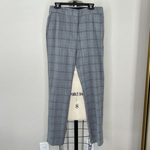 Zara Grey Plaid Suiting Pants with Elastic Waist, Medium